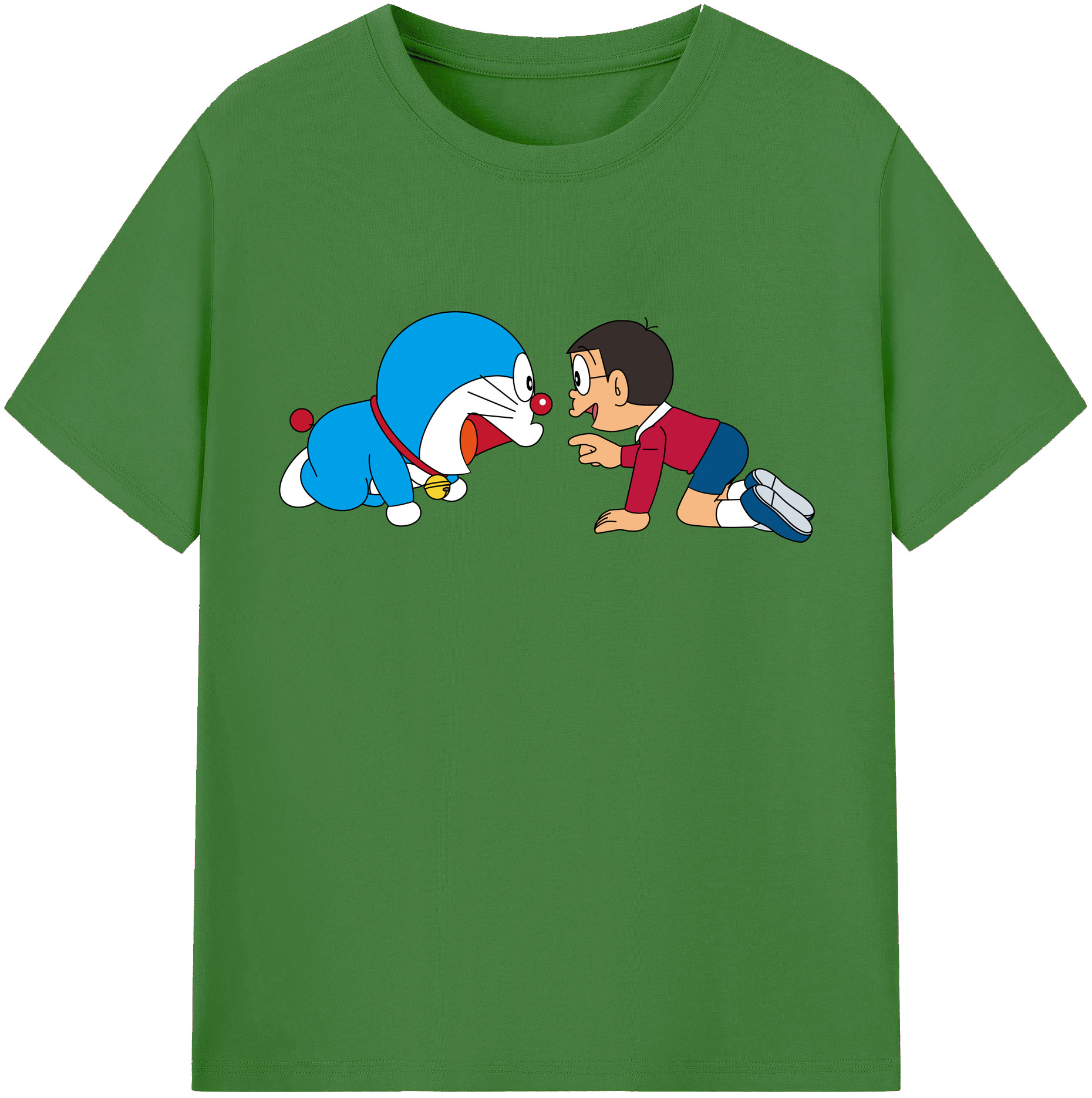 （画像用） ドラえもん 野比 のび太 Doraemon Nobita Nobi レディースカジュアルプリントTシャツ（綿100％）